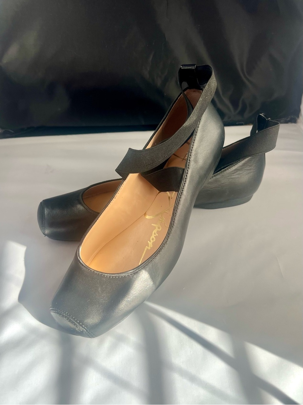 Jessica Simpson Mandalaye Elastic Criss-Cross Ankle Strap Ballet Flats 9.5M